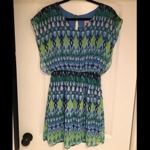 Francesca’s Blue and Green Multi Sundress